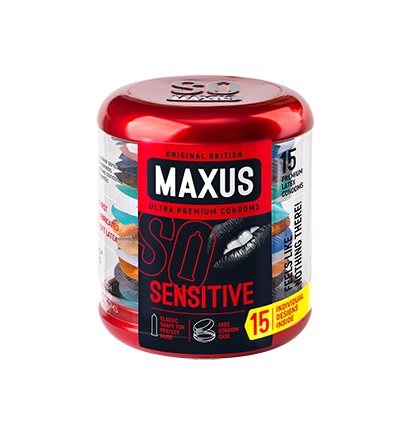 Презеравативы "MAXUS" Sensitive 15 штук в кейсе Презеравативы "MAXUS" Sensitive 15 штук в кейсе