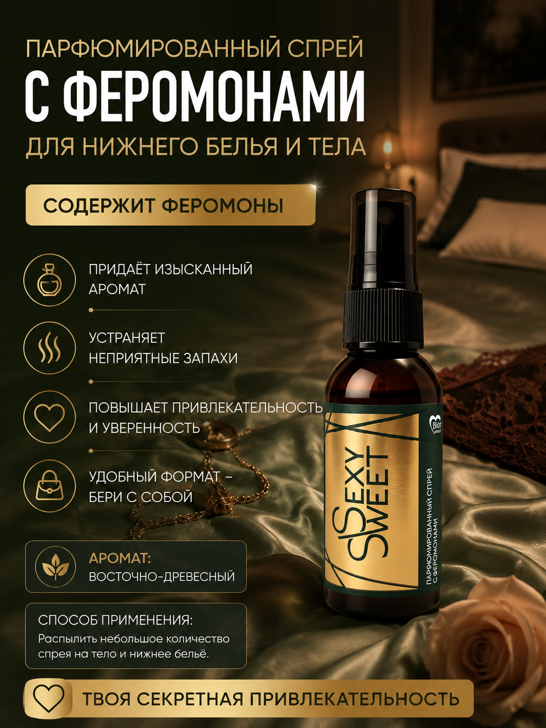 Парфюмированный спрей восточно-древесный Парфюмированный спрей восточно-древесный